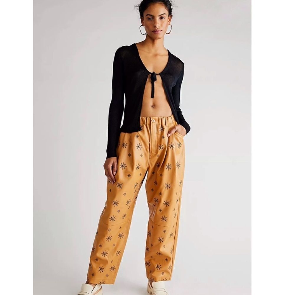 Free People Camille Embellished Vegan Pants